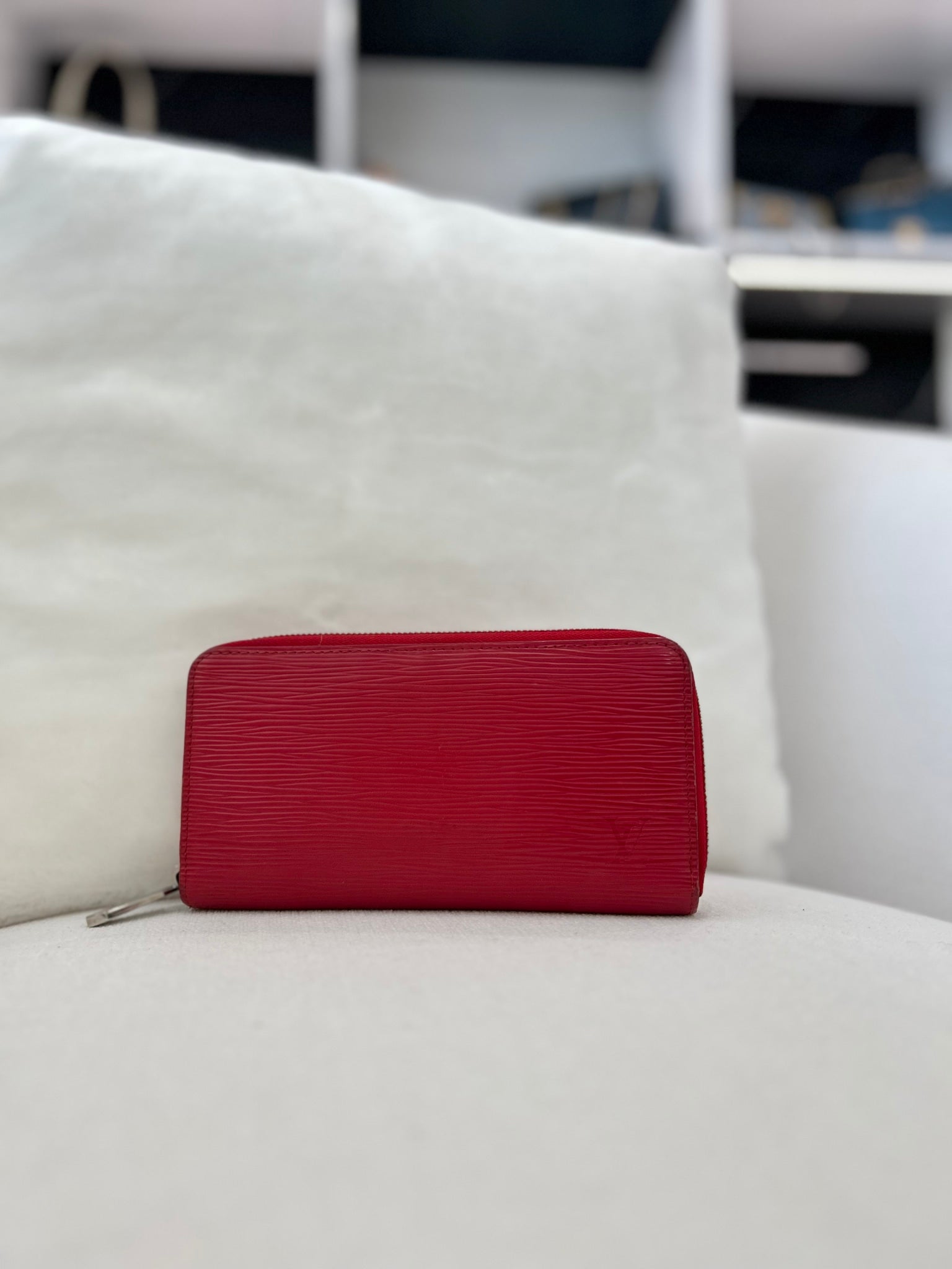 Louis Vuitton Red Epi Zippy Long Wallet 