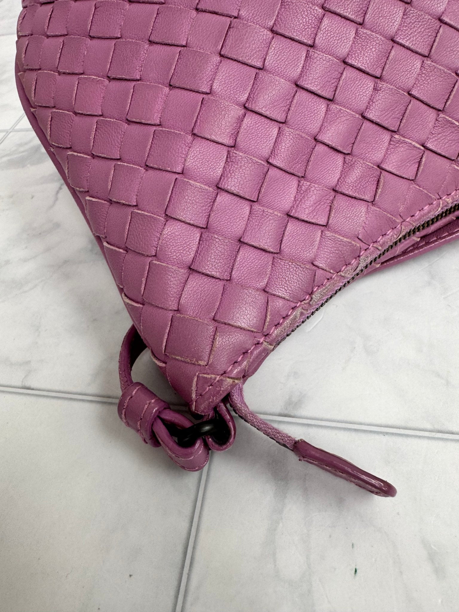 Bottega Veneta Purple Intrecciato Leather Crossbody Bag