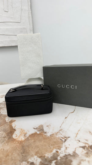 Gucci Black Nylon Bamboo Vanity Case