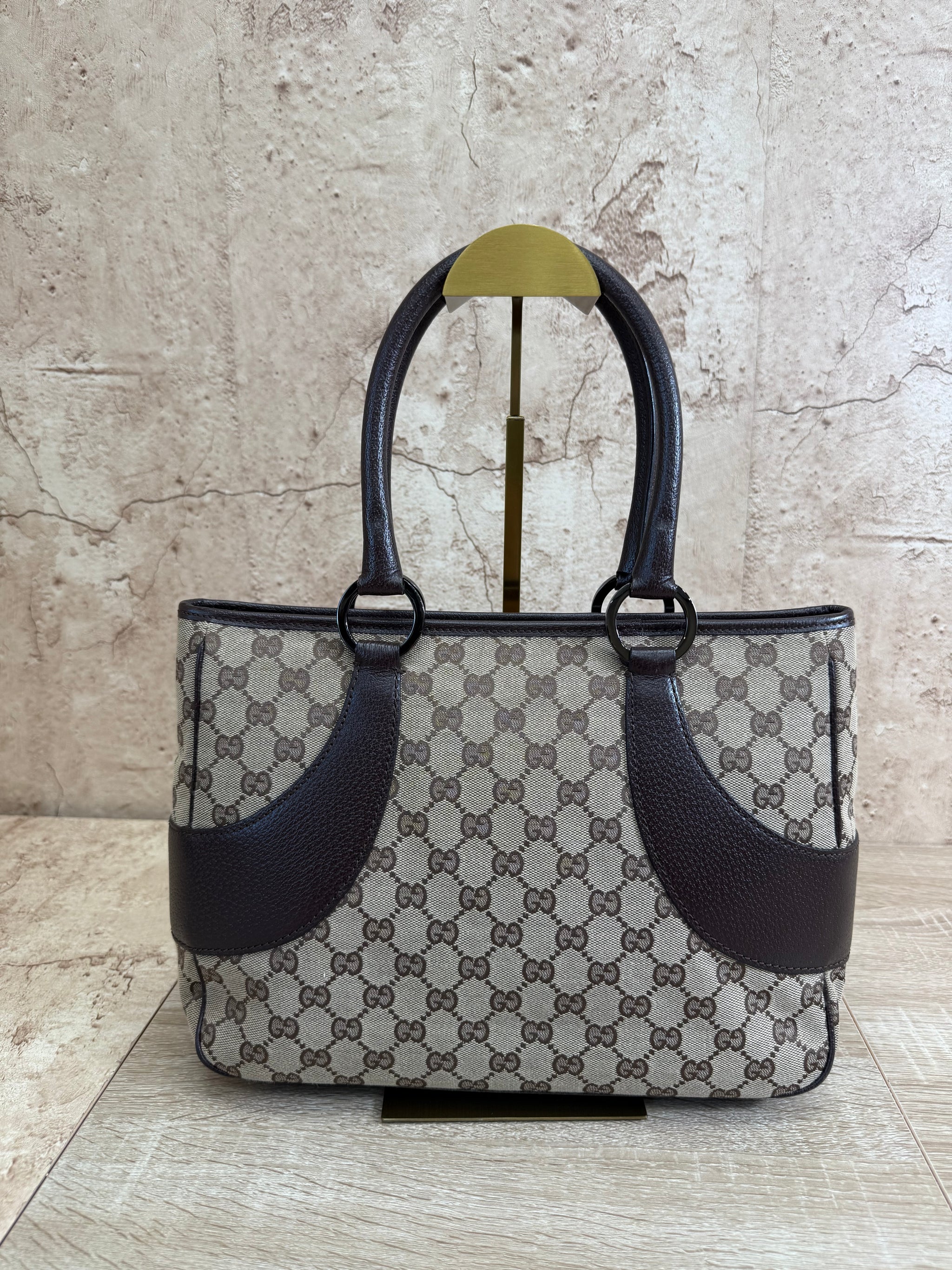 Gucci GG Brown Canvas Tote Bag