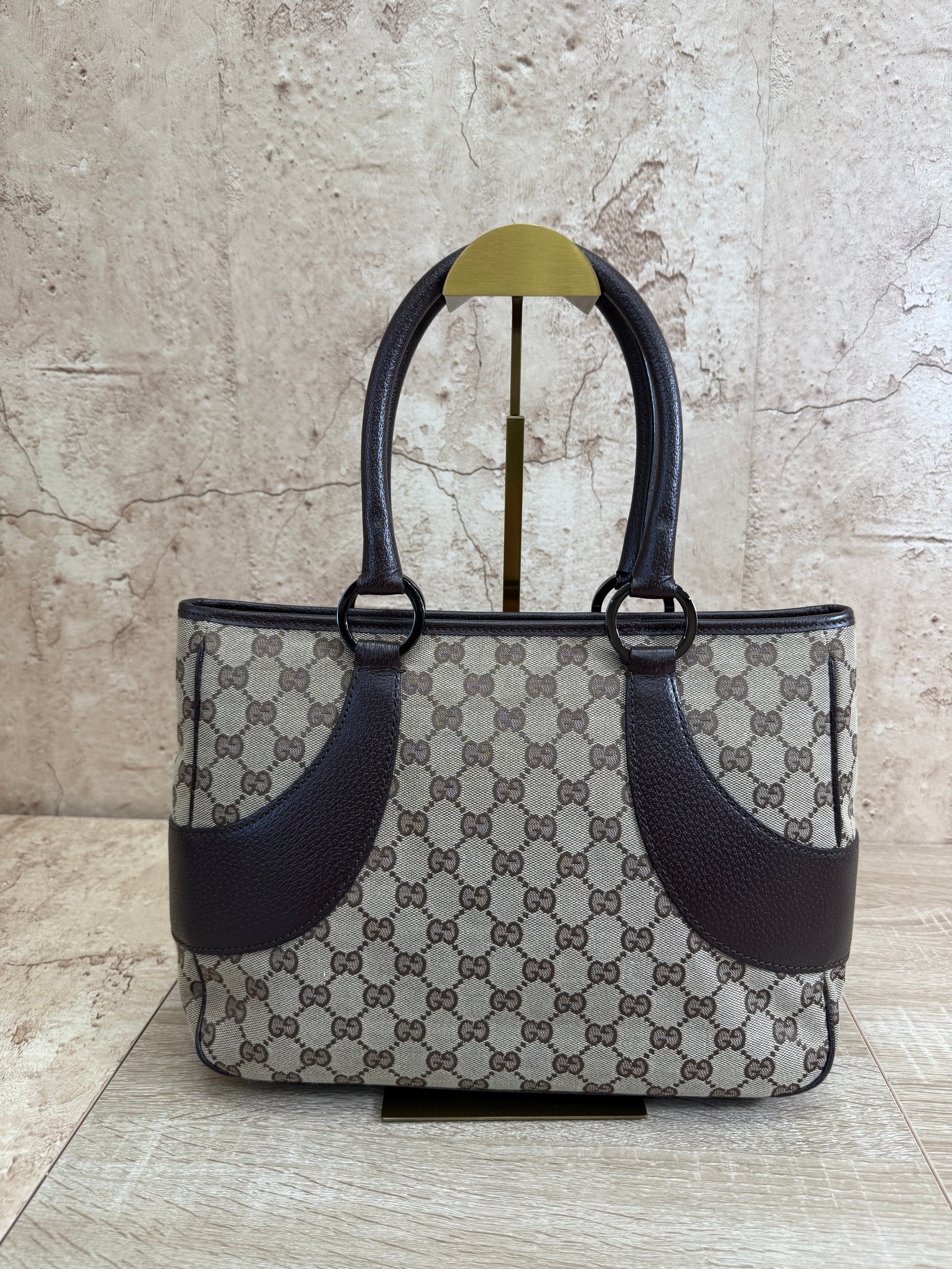Gucci GG Brown Canvas Tote Bag