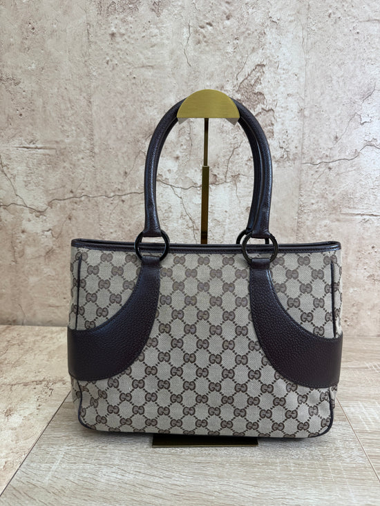 Gucci GG Brown Canvas Tote Bag