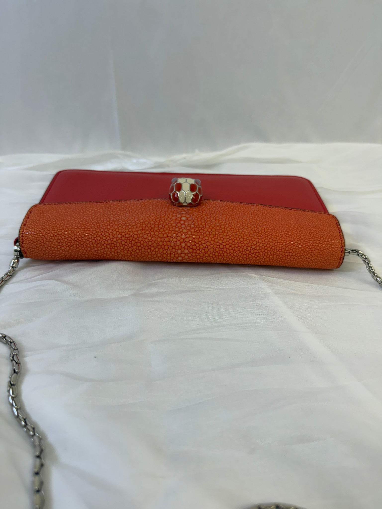 Bvlgari Orange Stingray Serpenti Bag