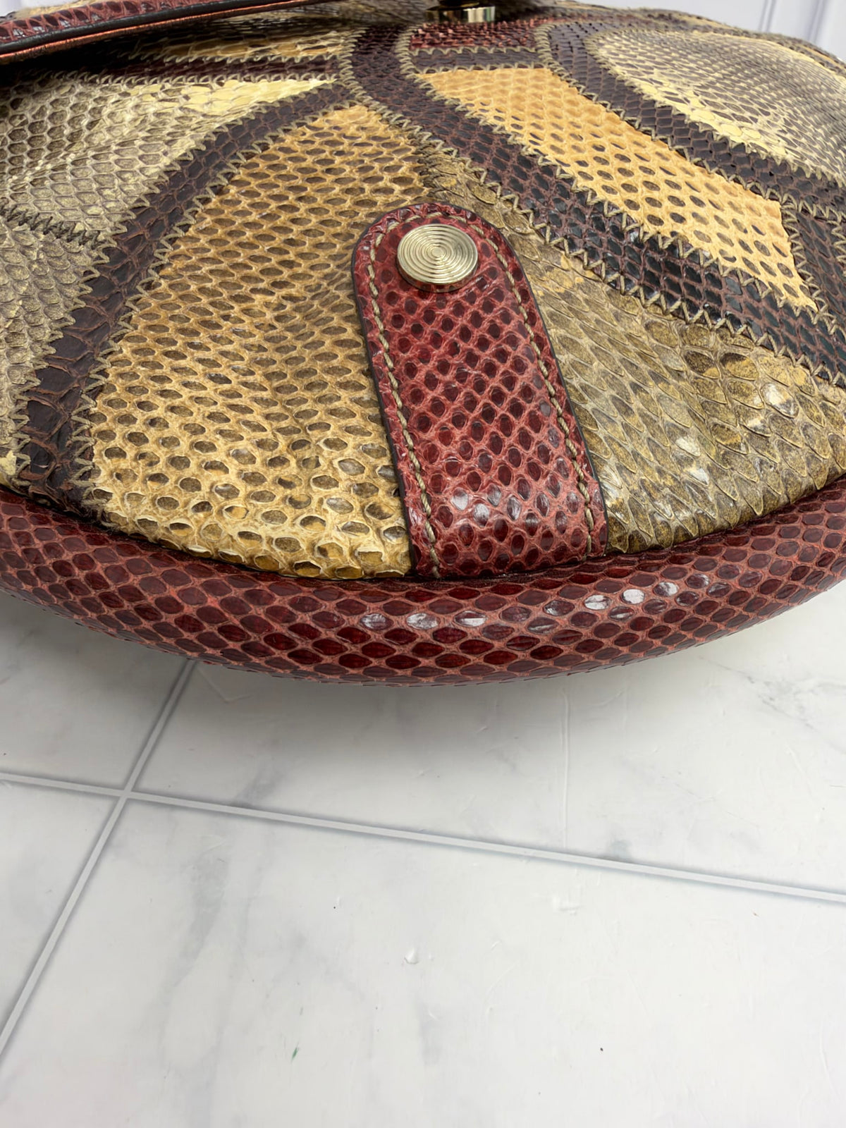 Gucci Multicolor Exotic Patchwork Britt Medium Shoulder Bag