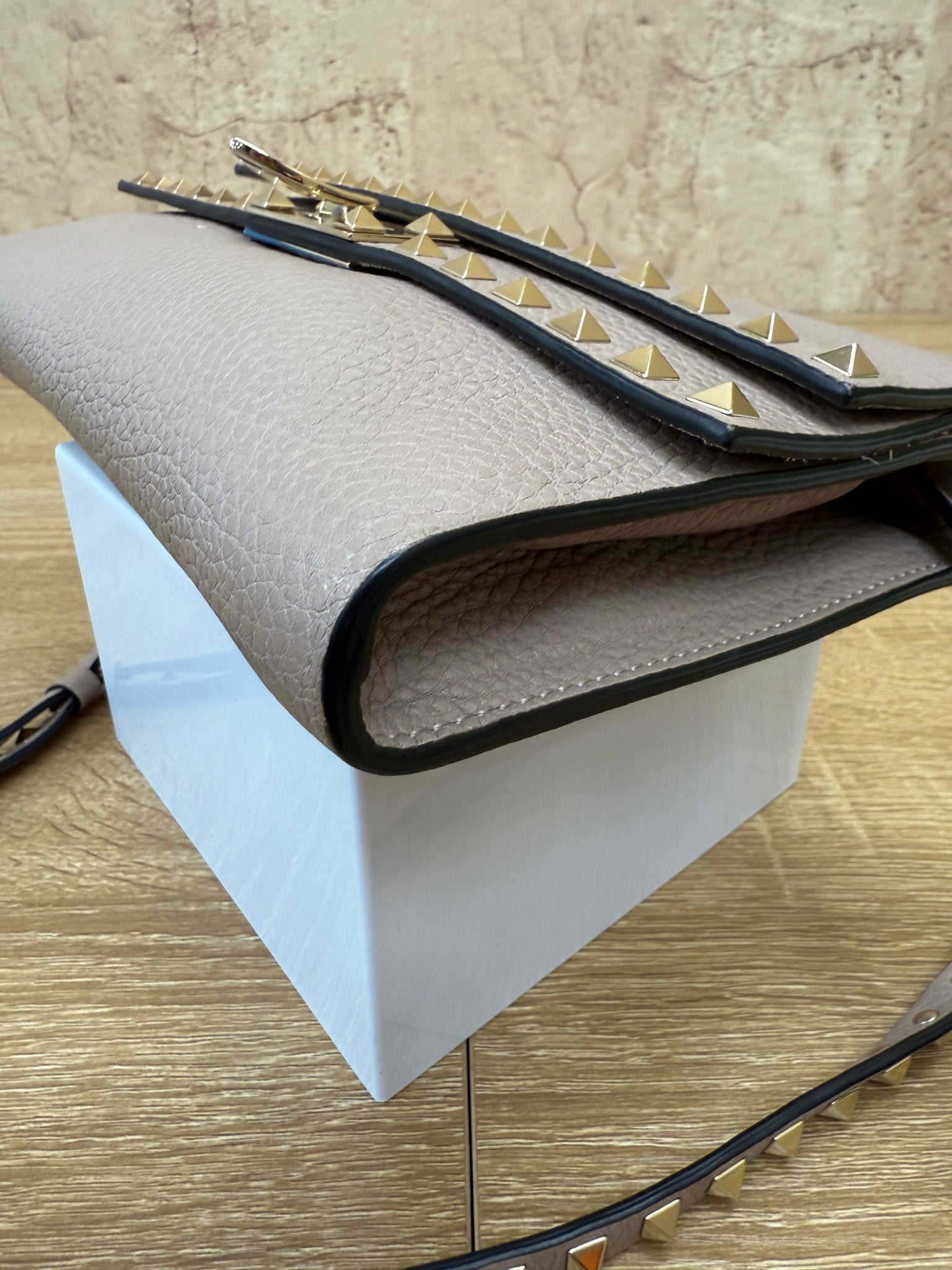 Valentino Dusty Rose Rockstud Two Pocket Crossbody