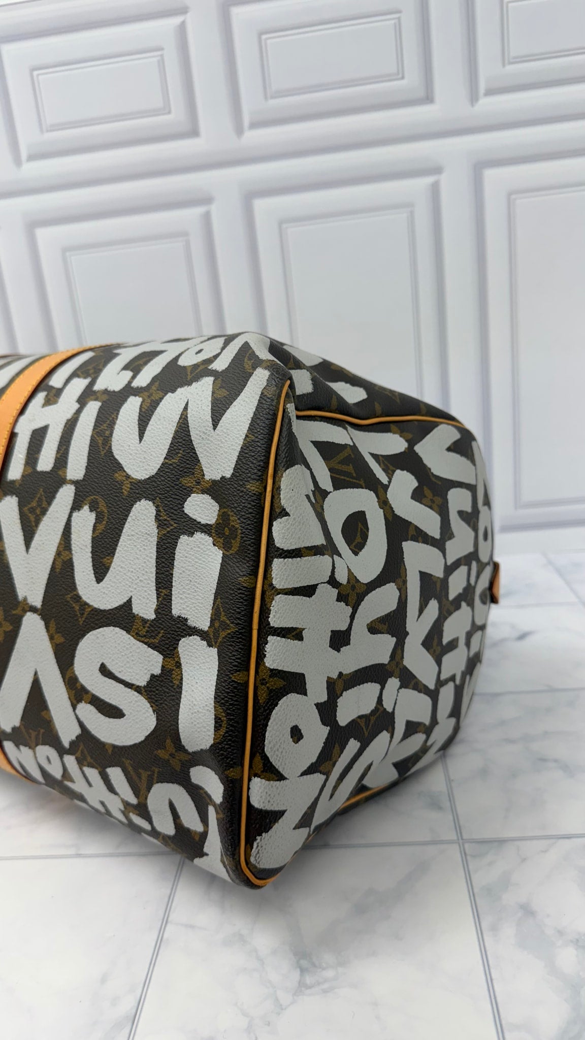 Louis Vuitton Monogram x Stephen Sprouse White Graffiti Keepall 50 