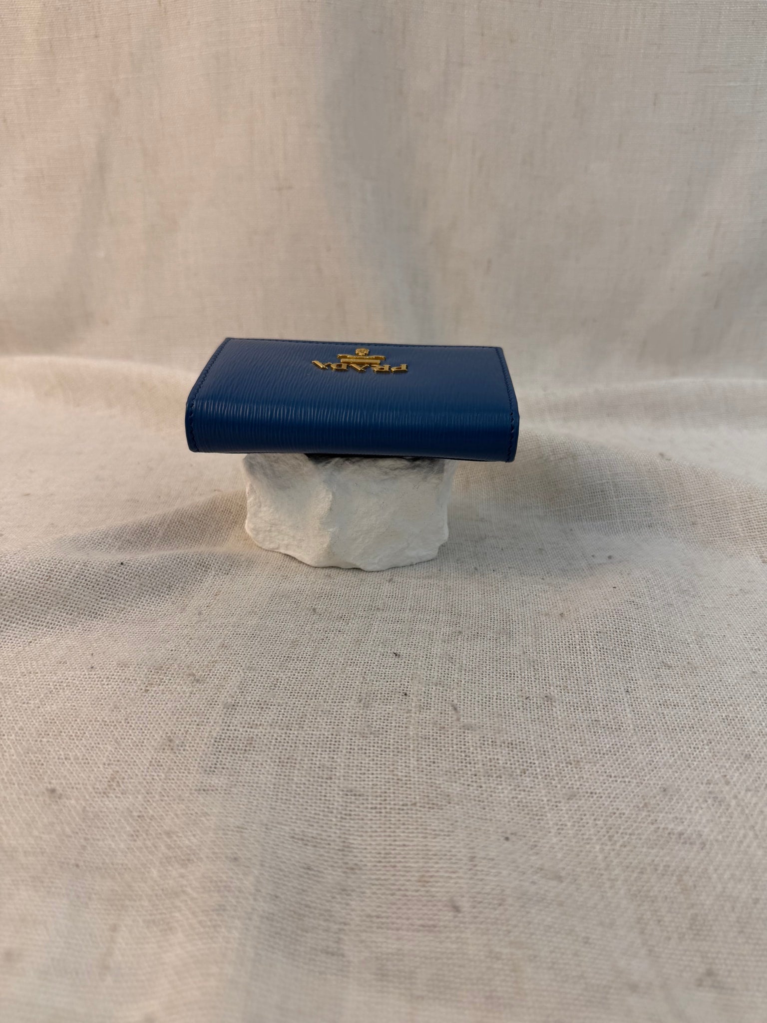 Prada Blue Leather Vitello Move Card Case