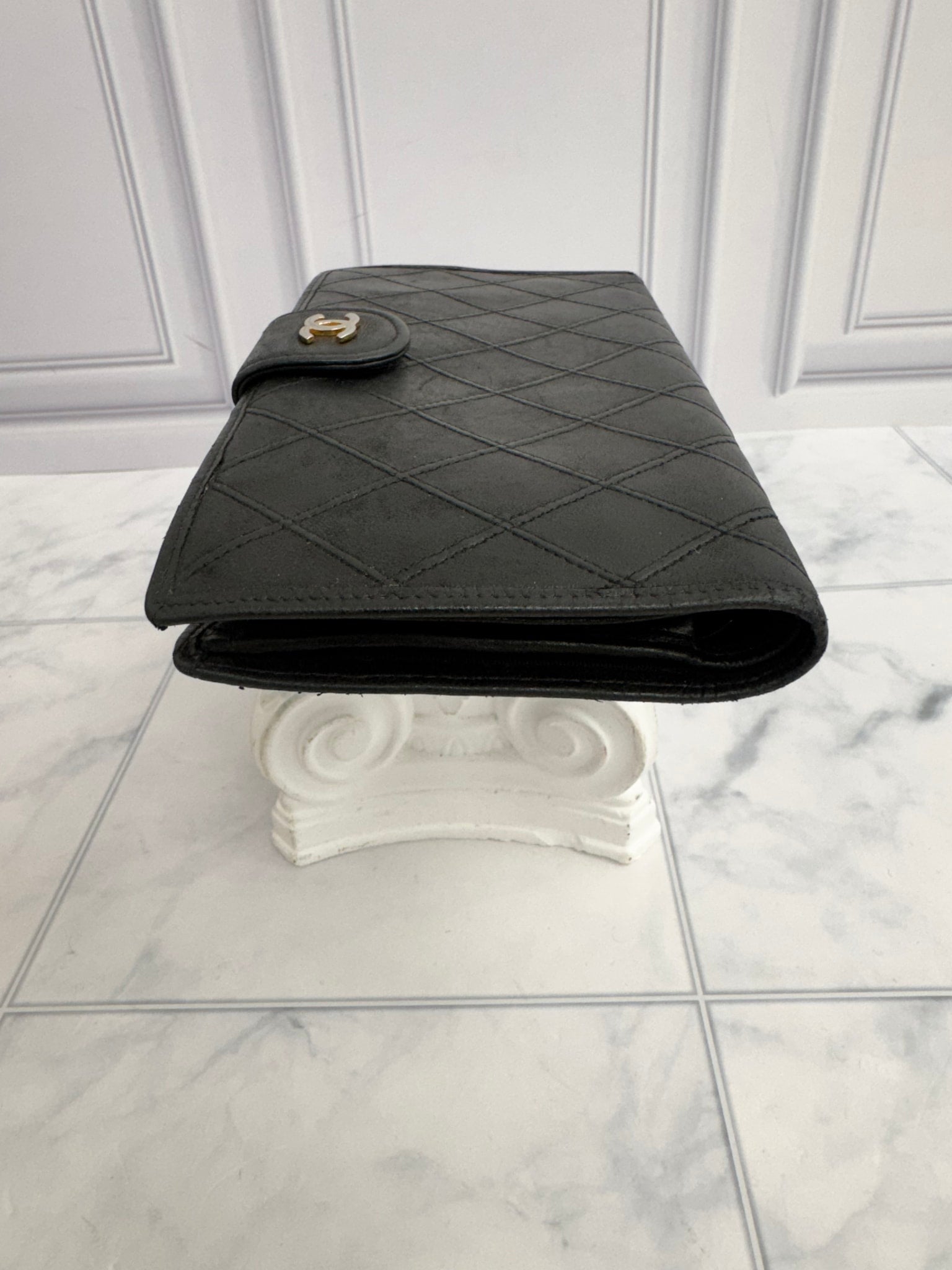Chanel Black Quilted Lambskin Long Wallet