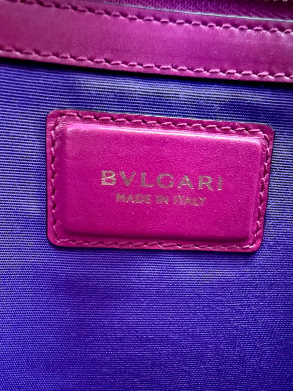 Bvlgari Fuchsia Leather Serpenti Forever Snake Shoulder Bag