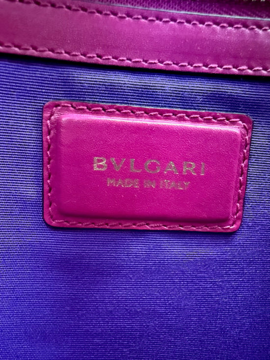 Bvlgari Fuchsia Leather Serpenti Forever Snake Shoulder Bag