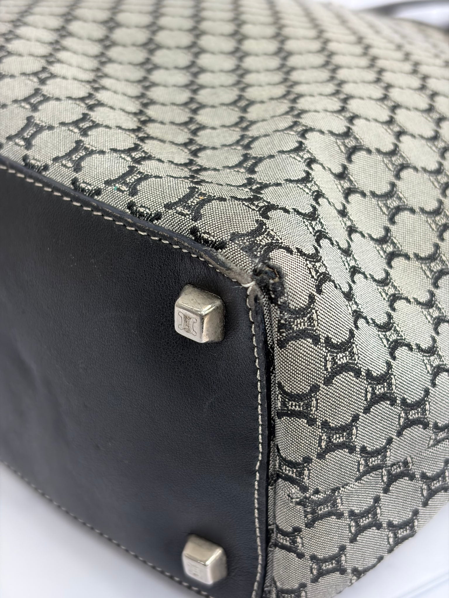 Celine Black Macadam Canvas Tote Bag