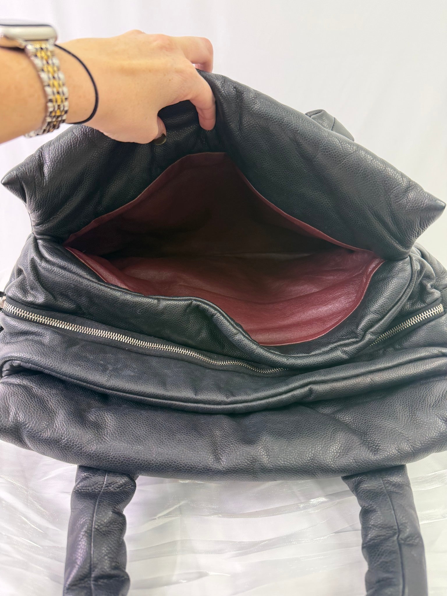 Chanel Black Caviar Leather Cocoon Tote