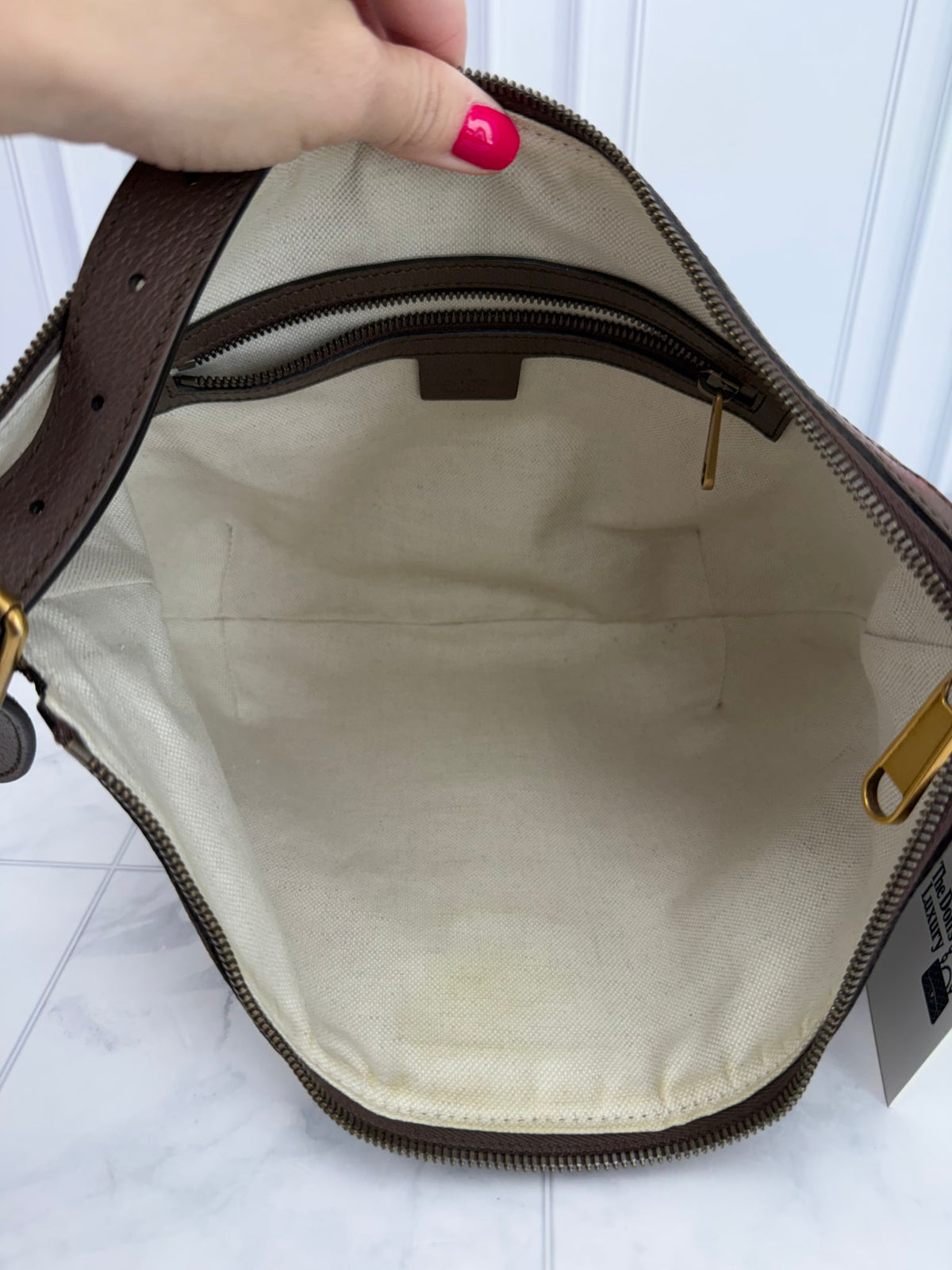 Gucci GG Supreme Ophidia Small Half Moon Hobo Shoulder Bag