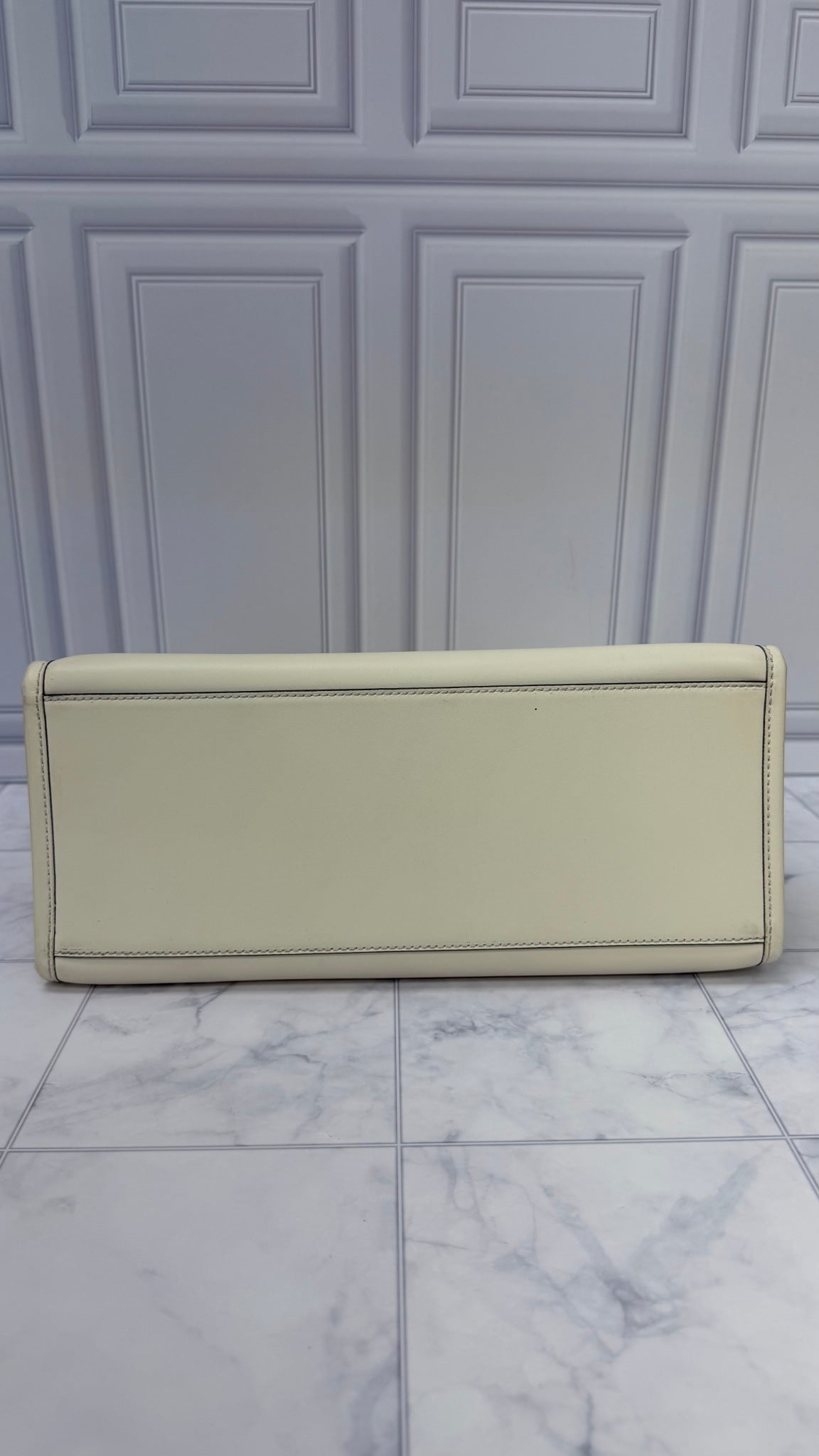 Fendi Cream Leather Sunshine Medium Tote Bag 
